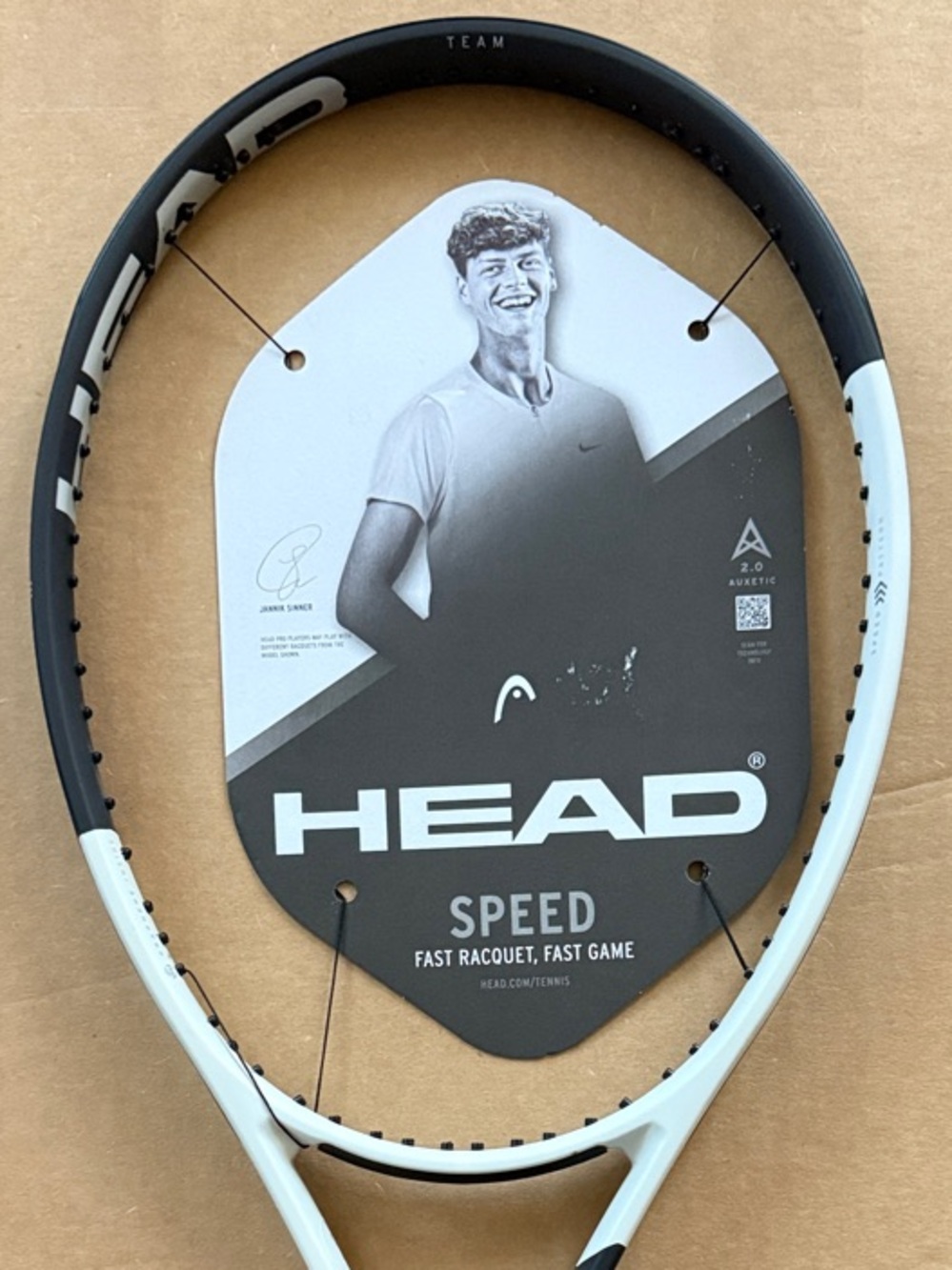 BRAND NEW - HEAD Speed Tennis Racket - Black & White - 105 - Grip 2 - (4 41/4)